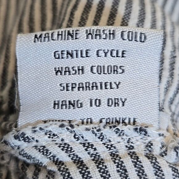 Tulip Matilda Tunic Dress Size Murphy Seersucker Stripe Coastal Lagenlook - Picture 8 of 12